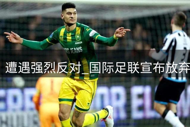 遭遇强烈反对 国际足联宣布放弃新商业提案